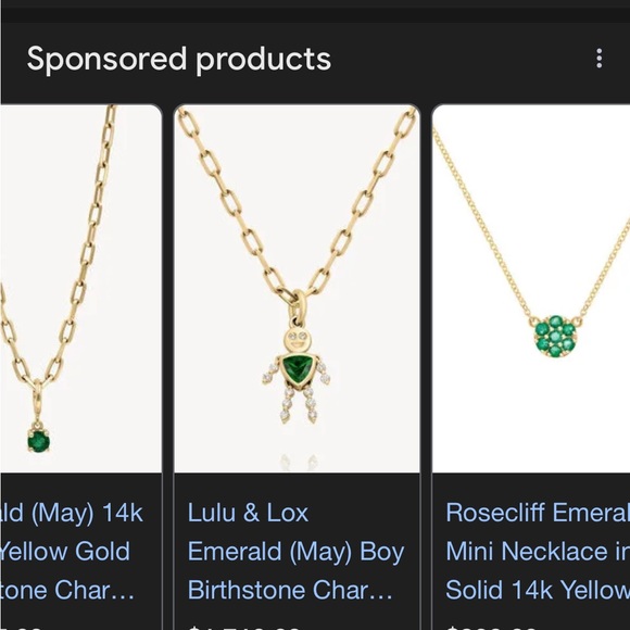 AUDRY ROSE LULU 14K Girl Pendant REAL 
Emerald & Diamonds. See pics what a deal! - Picture 5 of 7